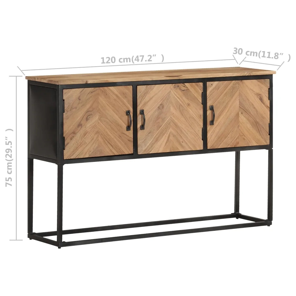 Credenza 120x30x75 cm in Legno Massello di Acacia cod mxl 26089