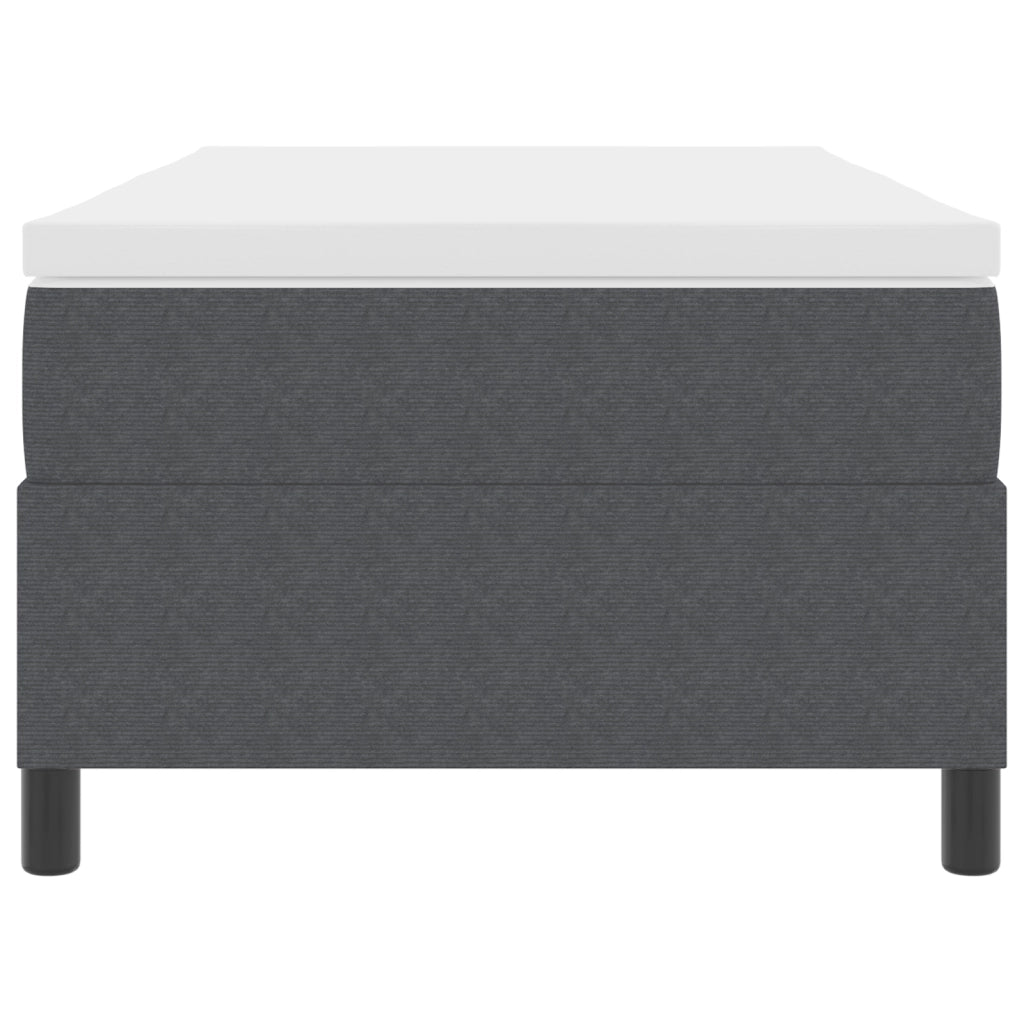 Letto a Molle con Materasso Grigio Scuro 80x200 cm