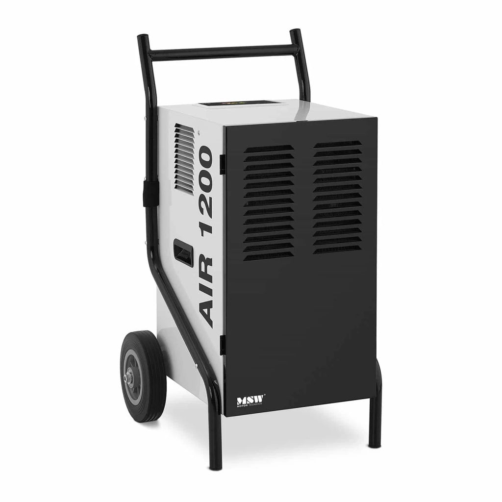 Deumidificatore elettrico professionale per cantieri edili abitazioni cantine e capannoni industriali (50l/24h superficie 80 m² portata aria 630 m³/h serbatoio 5,5 l LED) 14_0007254