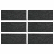 Pietra da Passo 6 pz Nero 60,5 x 25 x 2 cm Gomma CFW4851730