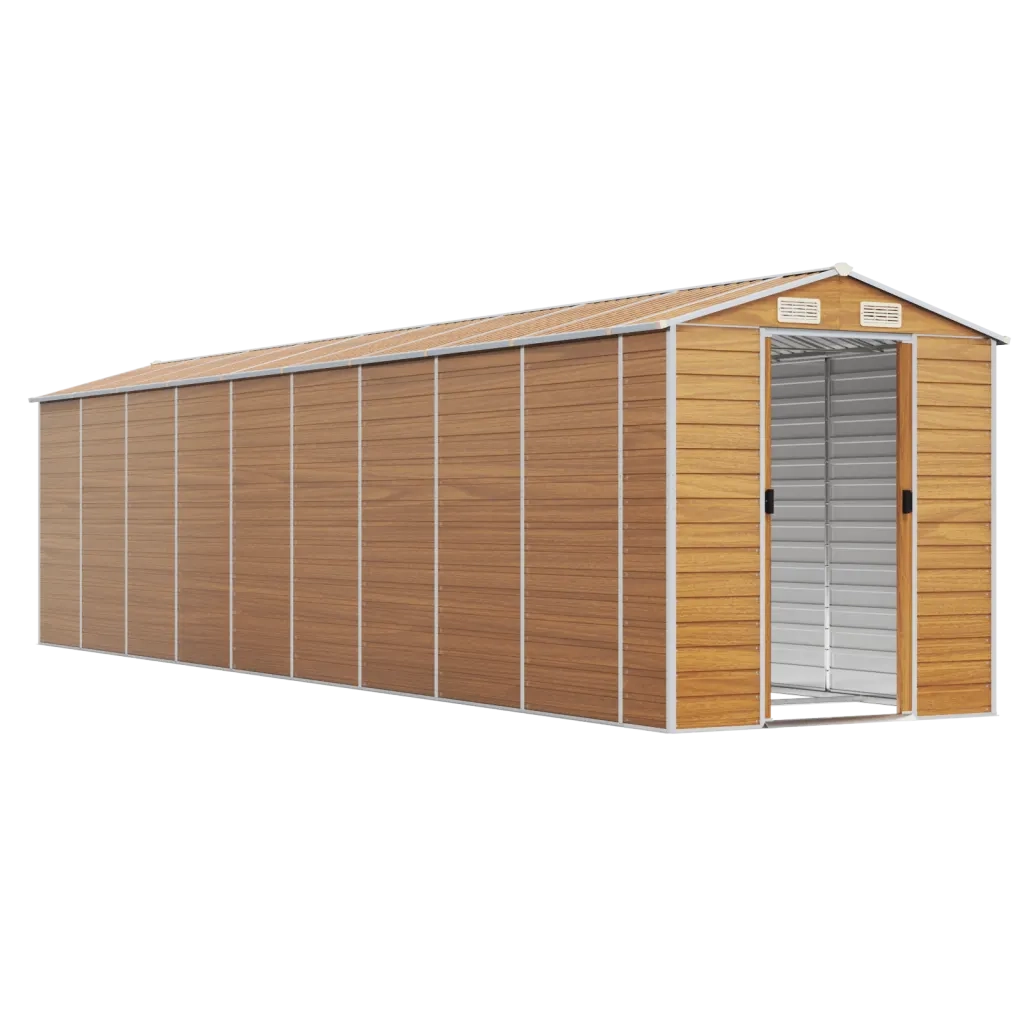 Capanno Giardino Marrone Chiaro 191x810x198cm Acciaio Zincato 3188283