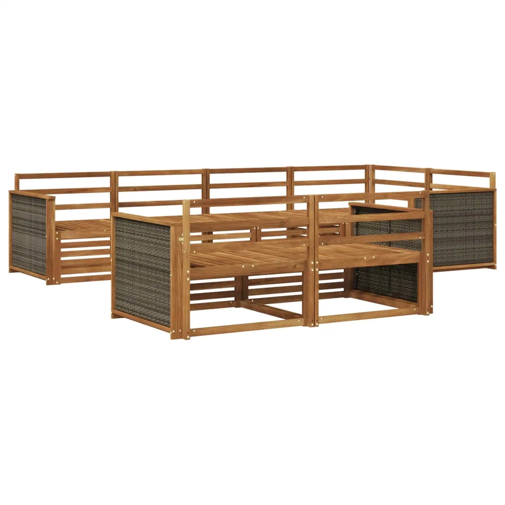 Set di divani da esterno 7 pz Naturale 3383467