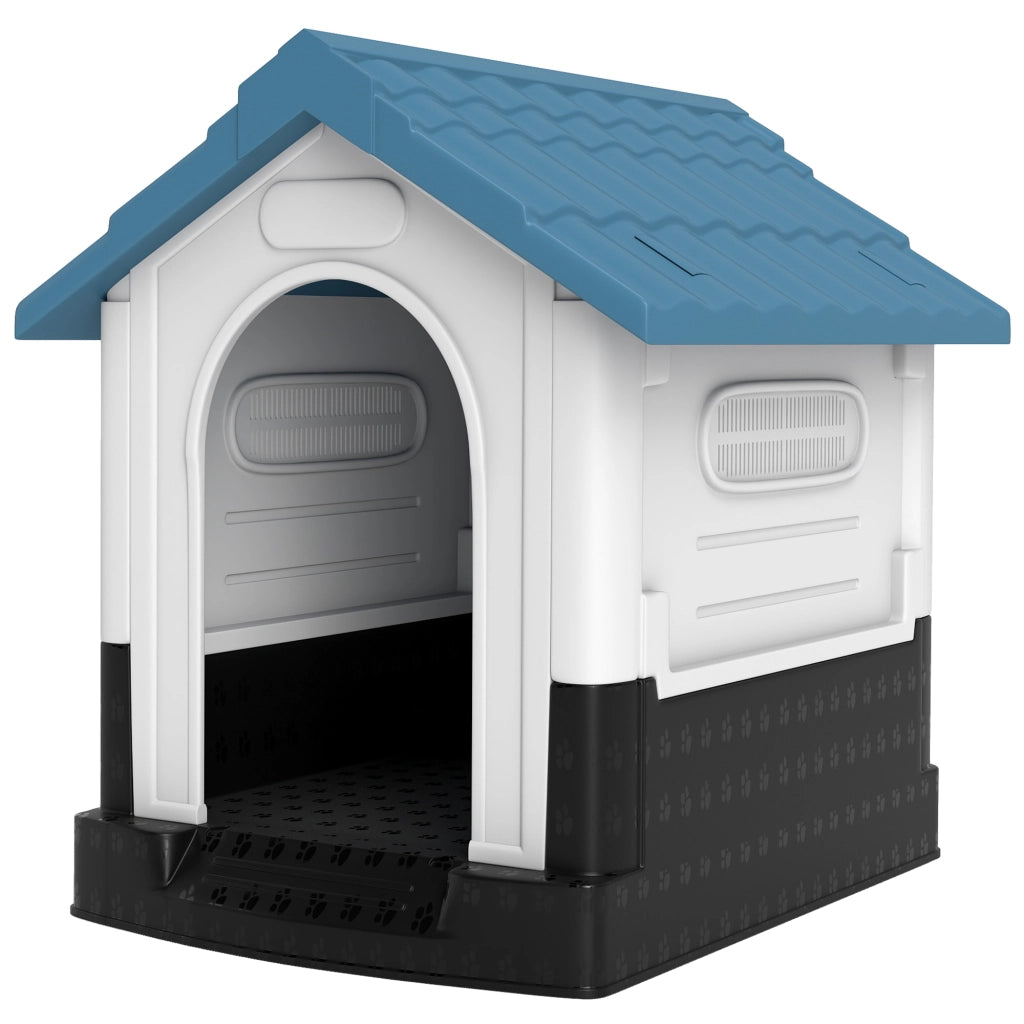 Casetta per cani ¨C zephmum ¨C plastica blu 64.5x57x66 cm