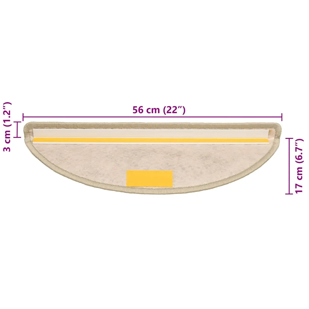 Tappeti Adesivi Scale Aspetto Sisal 15 pz | Gradini per Scale 56x17x3cm Verde Chiaro