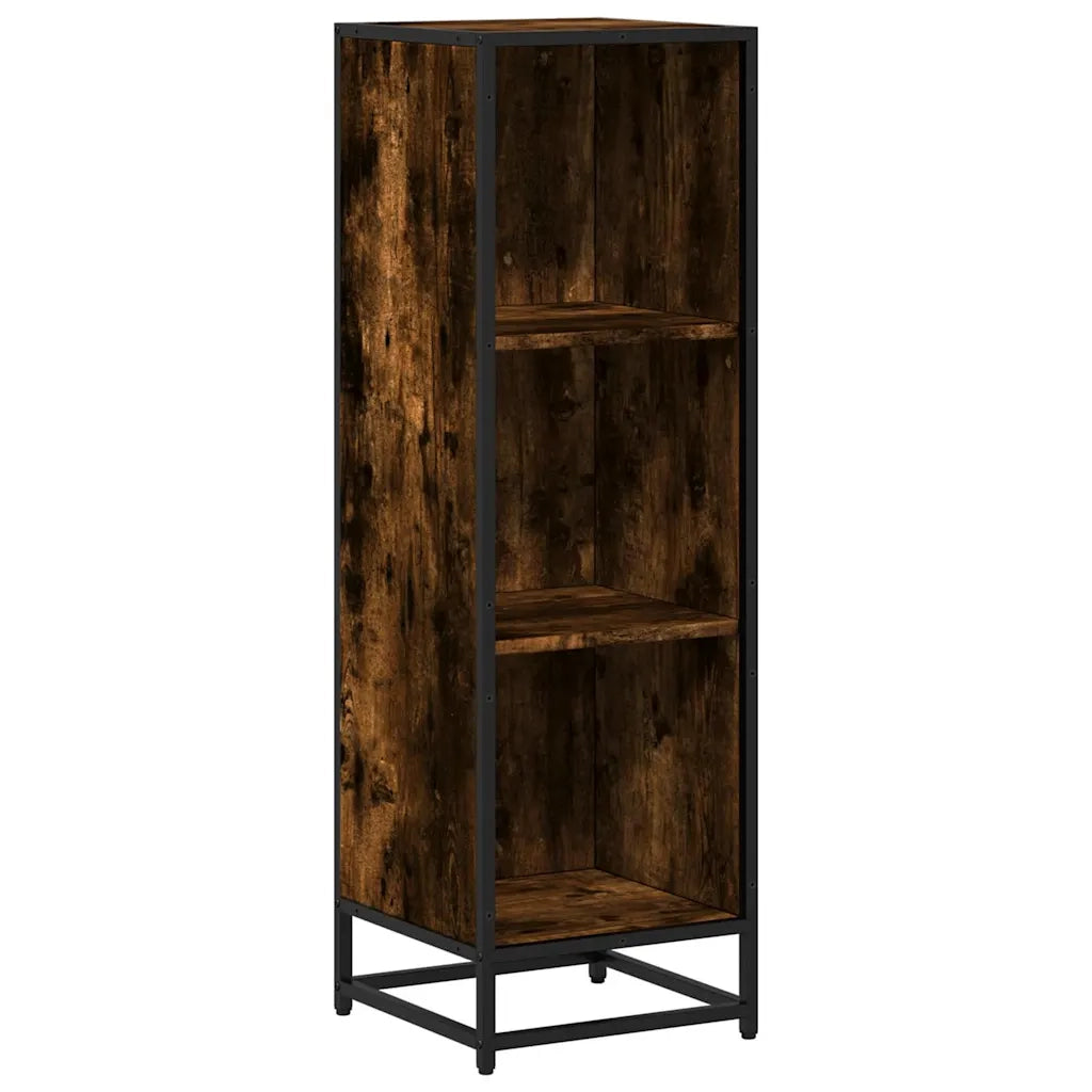 Libreria Rovere Fumo 33,5x33x107,5 cm in Legno Multistrato
