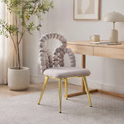 SEDIA Imbottita 68x57x54,5 cm Velluto Grigio Chiaro