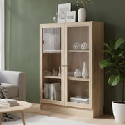 Libreria Amphan, Scaffale da ufficio, Mobile portalibri, Biblioteca, 79x28 h107 cm, Quercia