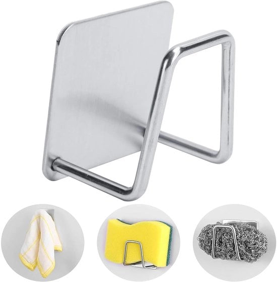Supporto da Spatola - Supporto Autoadesivo - Robusto - Supporto da Spatola in Acciaio Inossidabile - Cassetto da Cucina - Dimensioni 5x5x3,4 cm - Peso 44g