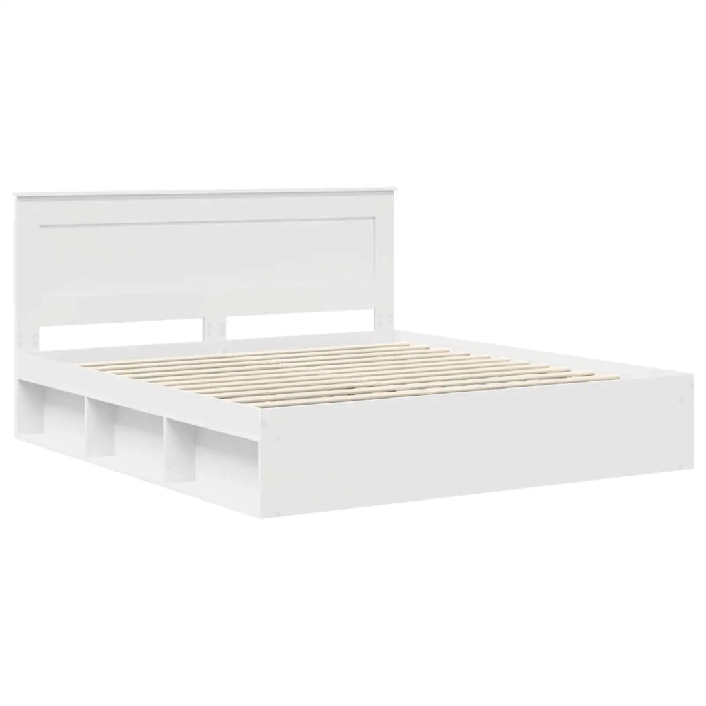 Struttura del letto Bianco 200 x 200 cm Pino massello