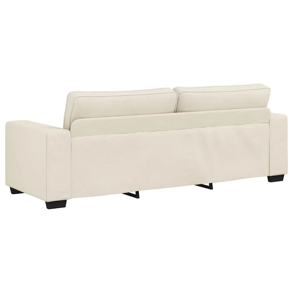 Divano 3 pz Beige Tessuto misto lino 3324606