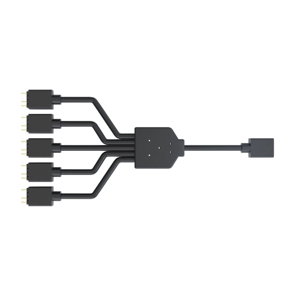 CM cavo splitter da 1 a 5 Addressable RGB- lunghezza 580 mm- per collegamento 3pin con 5 ventole ARGB