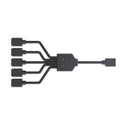 CM cavo splitter da 1 a 5 Addressable RGB- lunghezza 580 mm- per collegamento 3pin con 5 ventole ARGB
