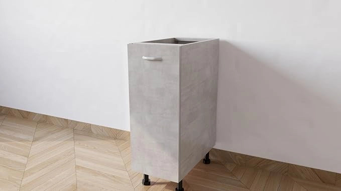 Mobile Base Da 30. Compreso Di Anta H 72 Cm L 30 Cm P 55.5 Cm Compresa Di Piedini 10 Cm colore Cemento
