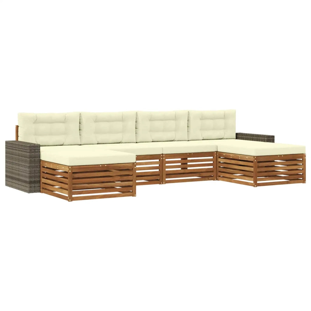 Set di divani da esterno 6 pz Legno di Acacia Massello 3383698