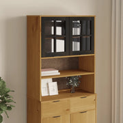Scaffale per Credenza Anta in Vetro FLAM Legno Massello di Pinocod mxl 80322