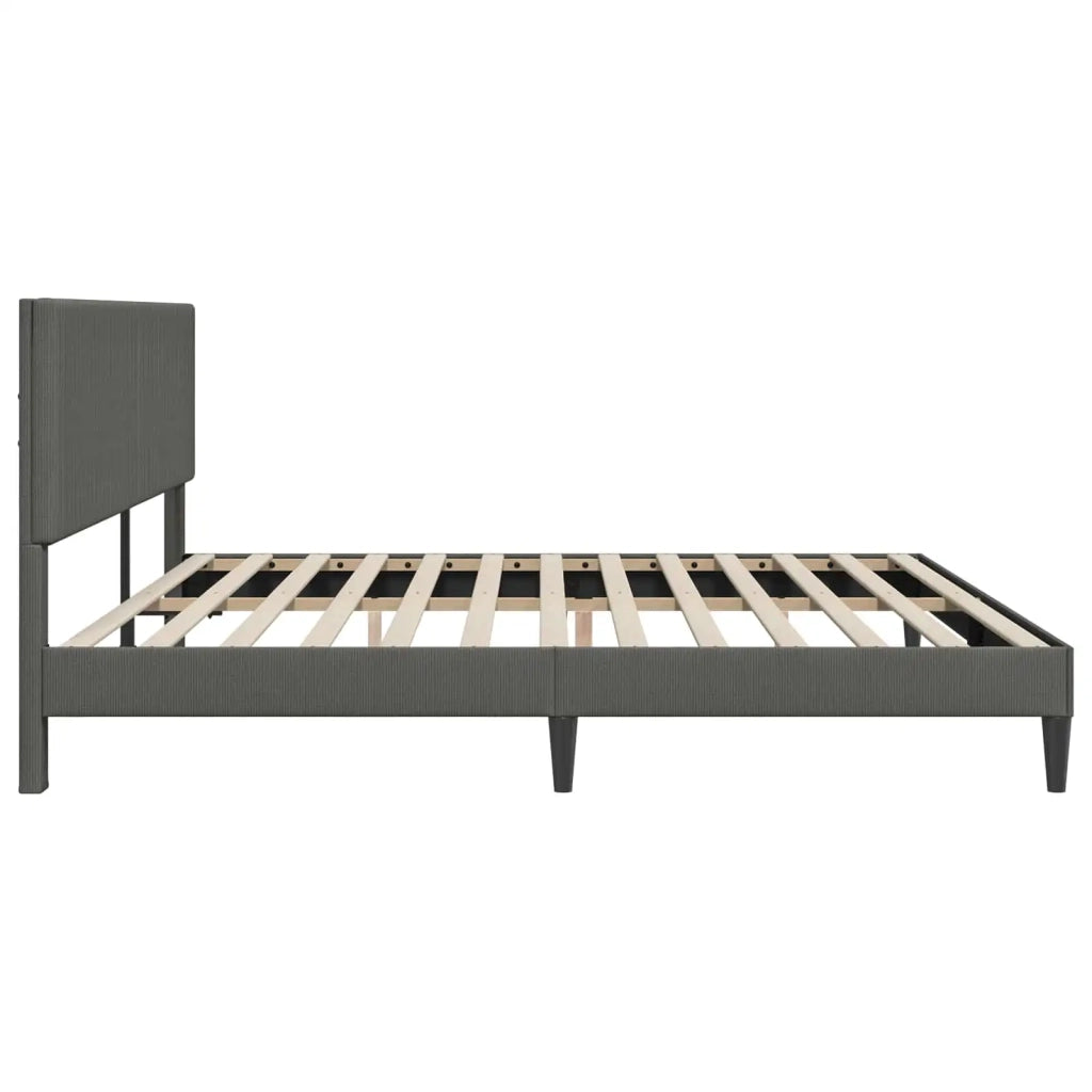 Struttura del letto Grigio Scuro 180 x 200 cm Tessuto in Cords 42027741