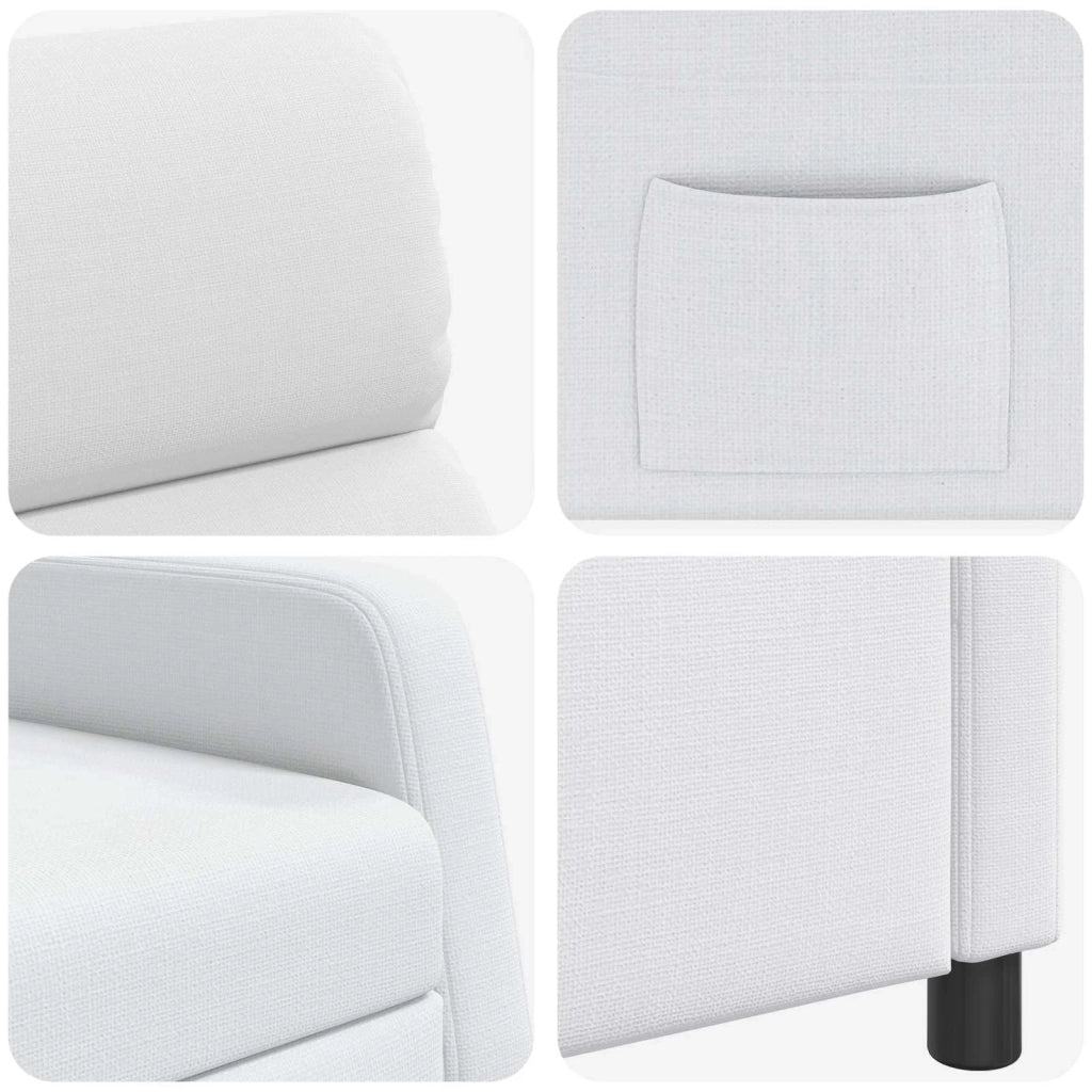 Divano Sedia-Poltrona reclinabile Bianco Tessuto 612789