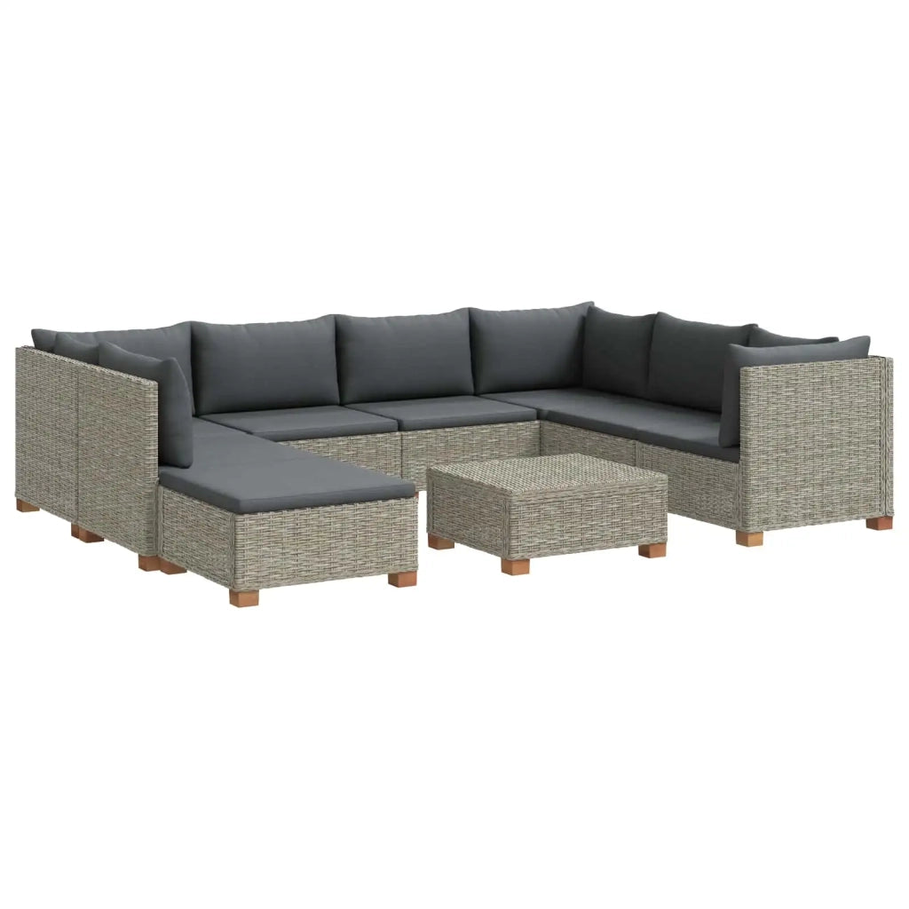 9 pz Set Lounge in Rattan con Cuscini GENDT Rattan naturale 3429865