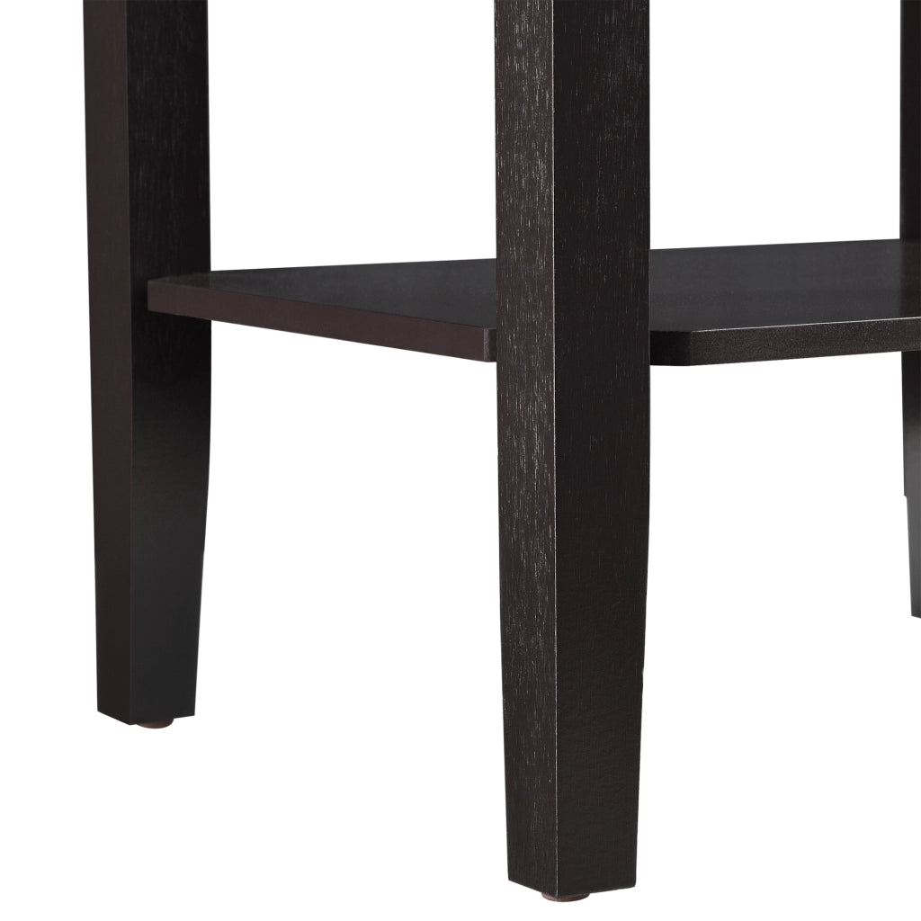 Tavolino da Divano 74 x 38 x 30 cm Tavolo da Salotto/Soggiorno/Cucina Tavolino in MDF con Ripiano Portaoggetti Portafiori - Color caffè