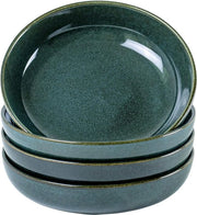 Set di 4 vaschette per dessert e frutta in ceramica, porcellana, verde, per 4 persone