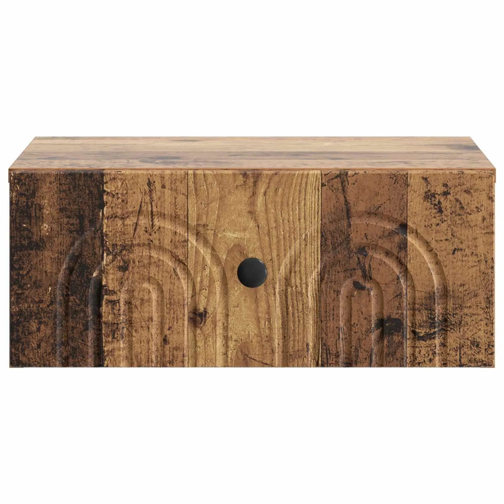 Mobiletto da notte a muro Legno antico 49 x 34,5 x 20 cm 898121