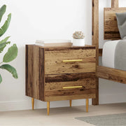 Armadio da Notte con cassetto Legno vecchio 40 x 35 x 47,5 cm