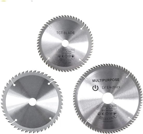 Circoncisione Coda di Seghe per Legno 160-185mm | TCT per Legno, Plastica e Acrilico | 24-80 Denti