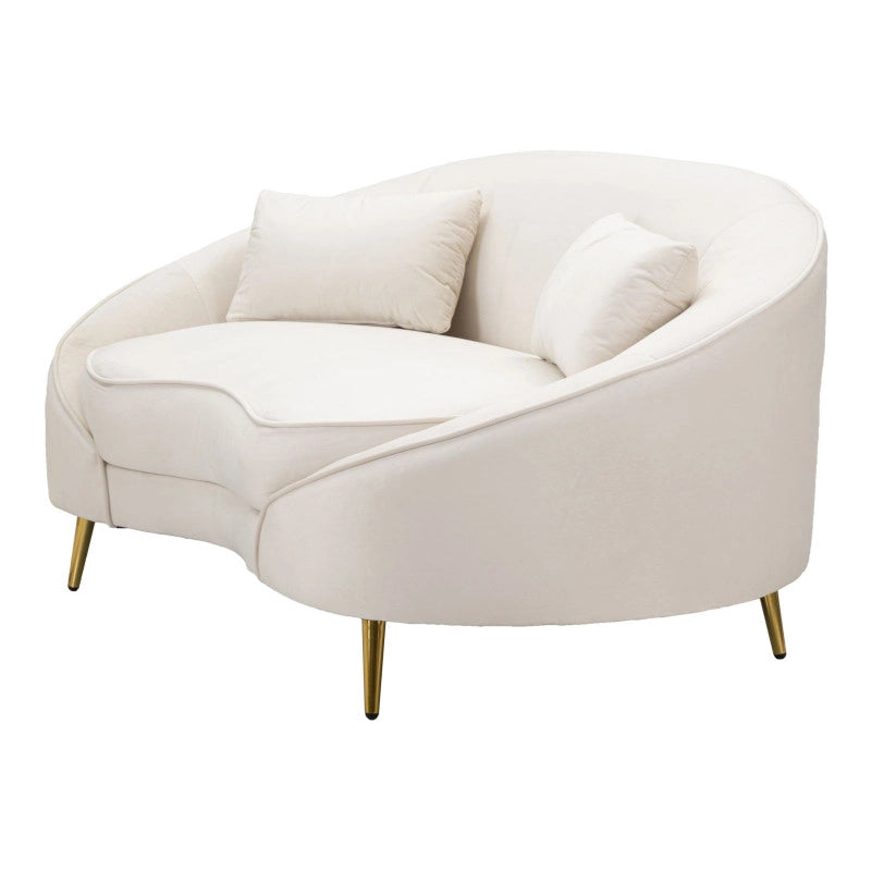 Divanetto 2 Posti Oslo Con Cuscini Crema cm 148x84x68