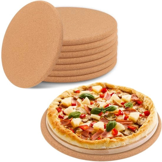 Onderzetture per vetro - 8 pezzi - Supporti per pentole a forma rotonda 19 cm - Resistenti al calore - Onderzetture per vetro con contenitore - Materiale ecocompatibile