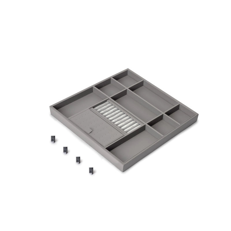 Telaio con guide a estrazione totale e chiusura morbida per accessori per armadi Quartz, 887-913mm, Alluminio e plastica
