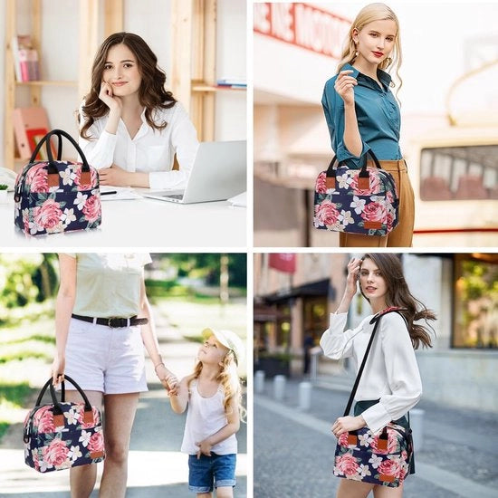 Borsa termica con cinturino regolabile, 9,4 L, borsa picnic impermeabile leggera, borsa isolata per lavoro e scuola