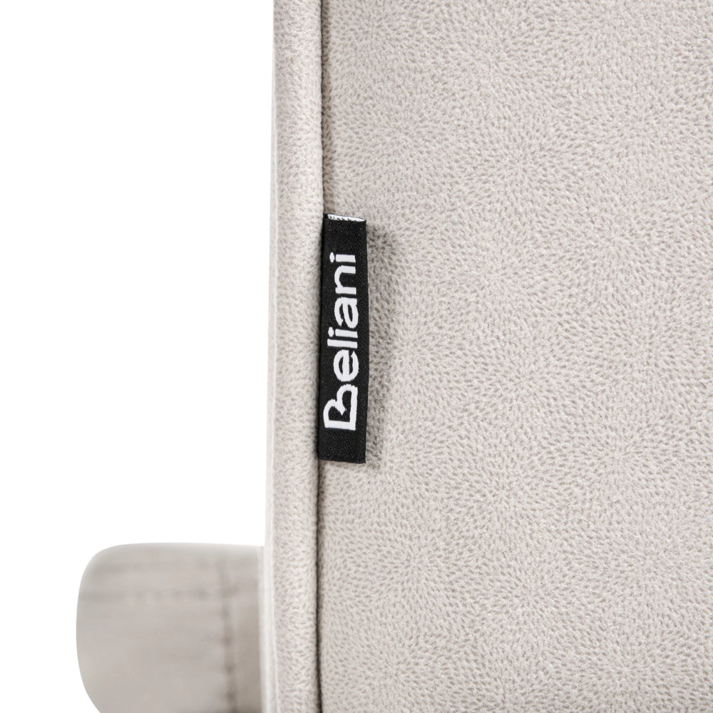 Sedia da ufficio in velluto beige chiaro girevole e regolabile in altezza con braccioli Casa Ufficio Studio Tradizionale