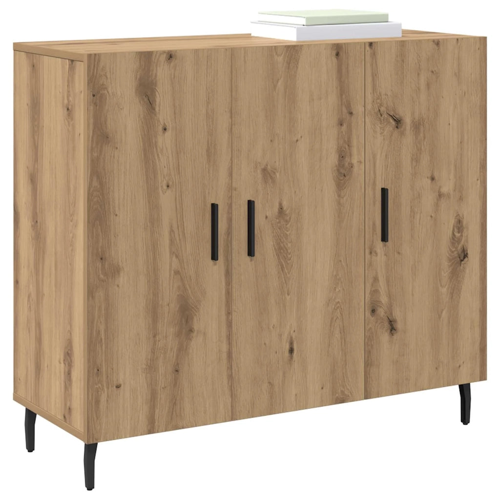 Credenza | Madia | Buffet da pranzo | Armadio da pranzo Rovere artigianale 90 x 34 x 80 cm Legno multistrato