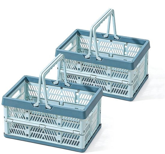Set di 2 contenitori opachi portatili con coperchio, 10 litri, maniglia, resistente e multifunzionale