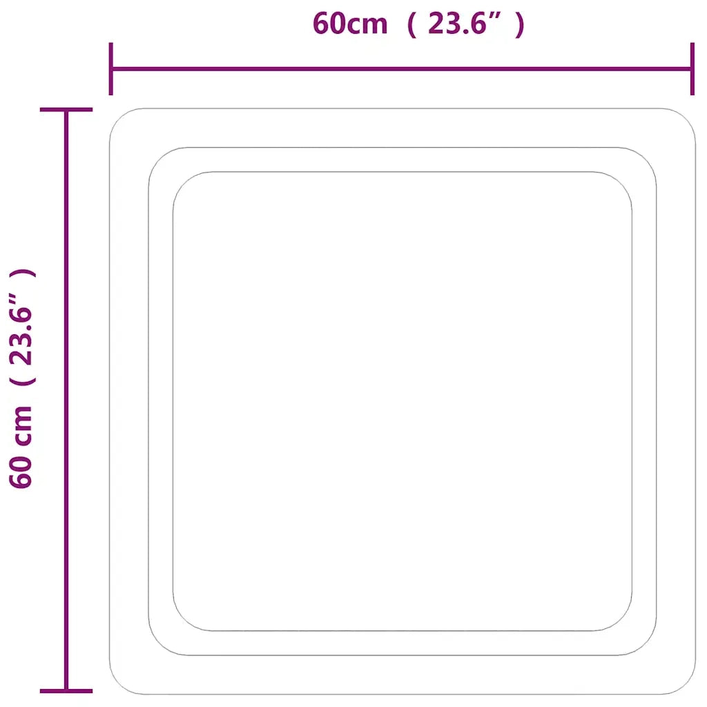 Specchio da Bagno con Luci LED-Specchio per Bagno 60x60 cm 301509