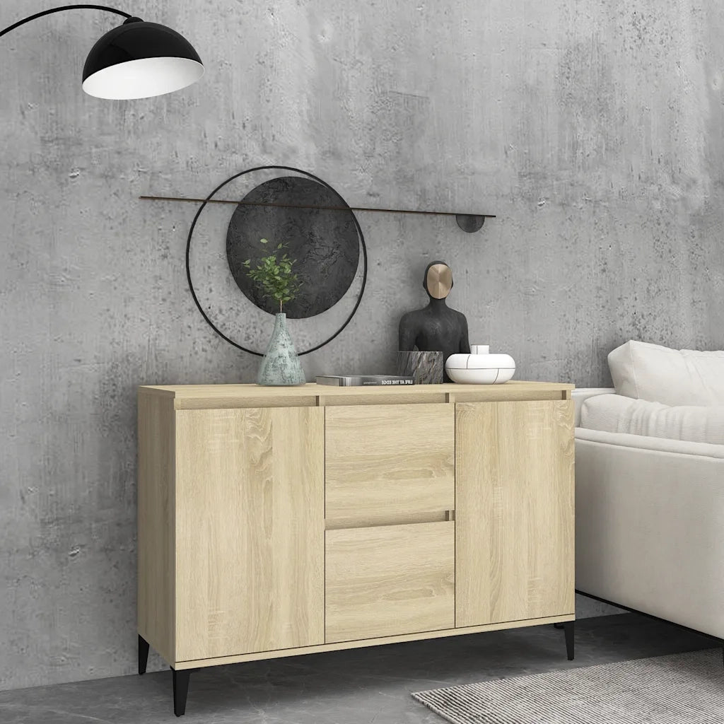 Credenza Rovere Sonoma 102x35x70 cm in Legno Multistrato 806115