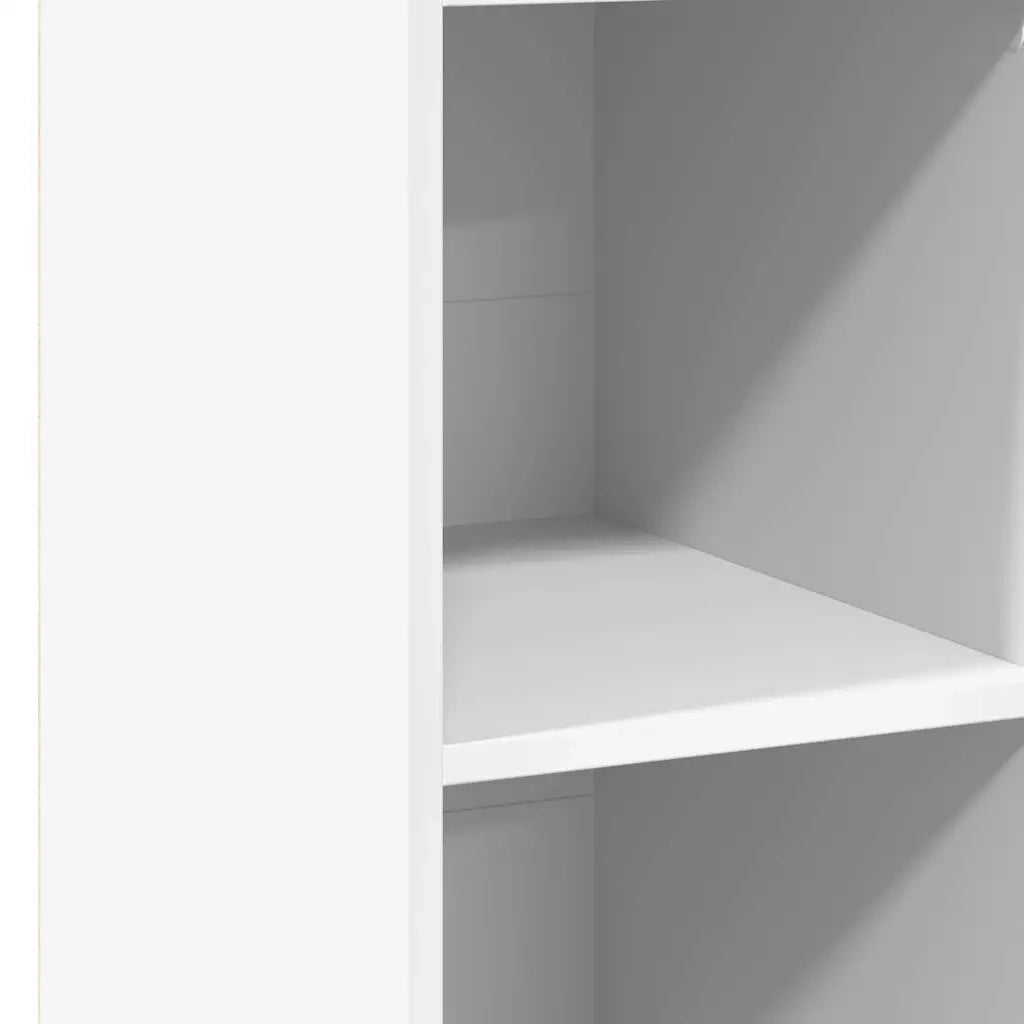 Credenza-Buffet-Armadio da cucina Bianca 40x41x124 cm in Legno Multistrato