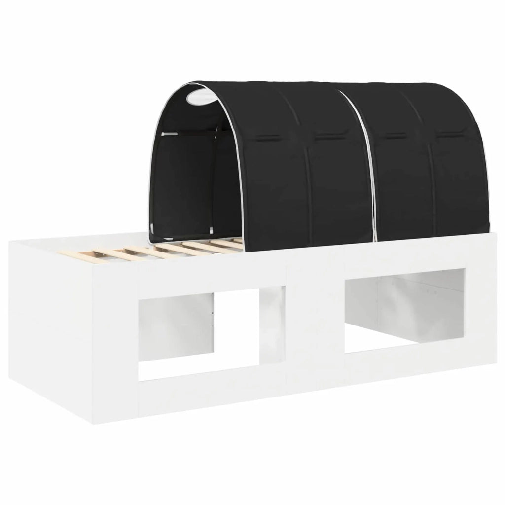 Letto alto per bambini con scrivania 3 pz Bianco e Nero 3423682