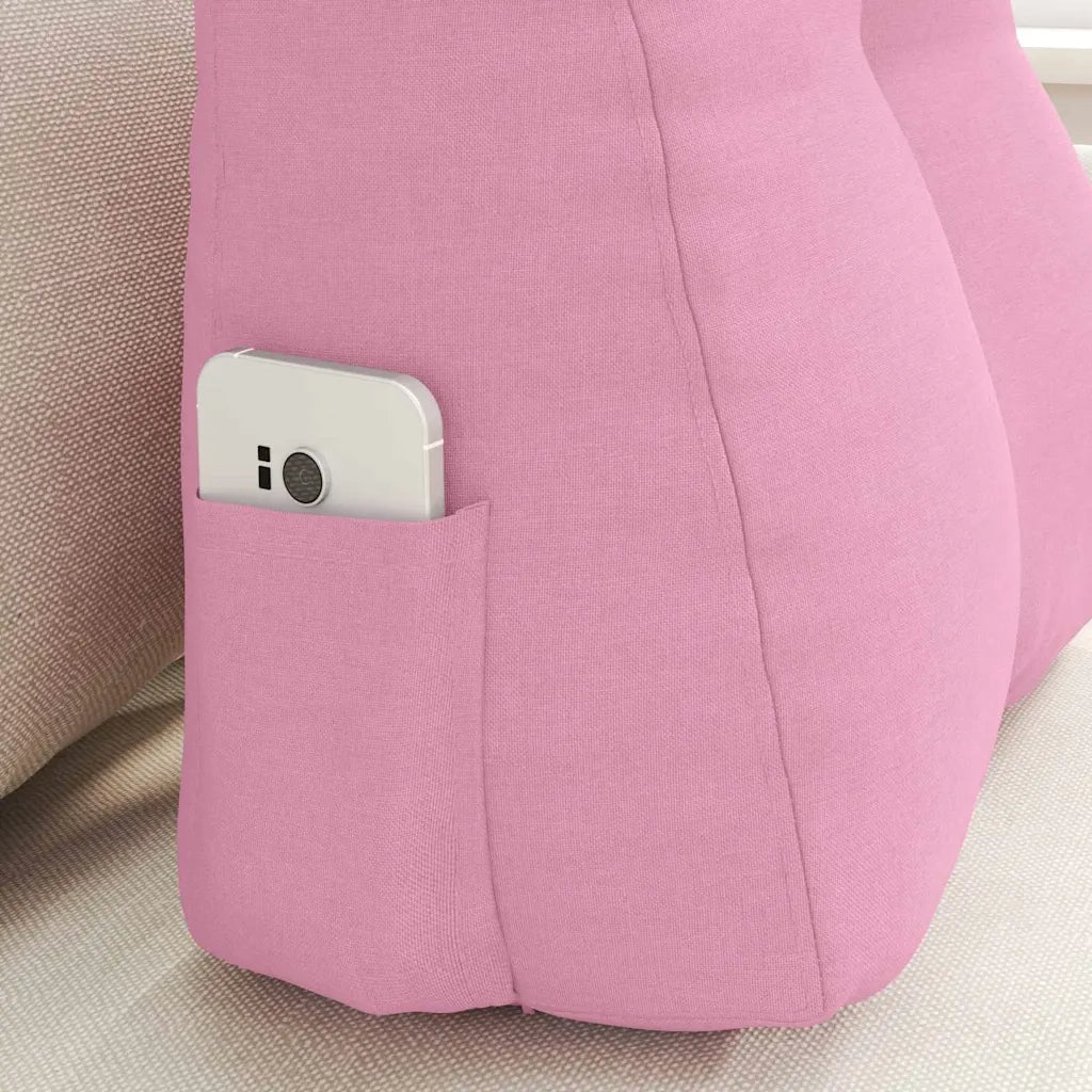 Cuscino per Schiena Rosa 45 x 24 x 50 cm Tessuto 42014369