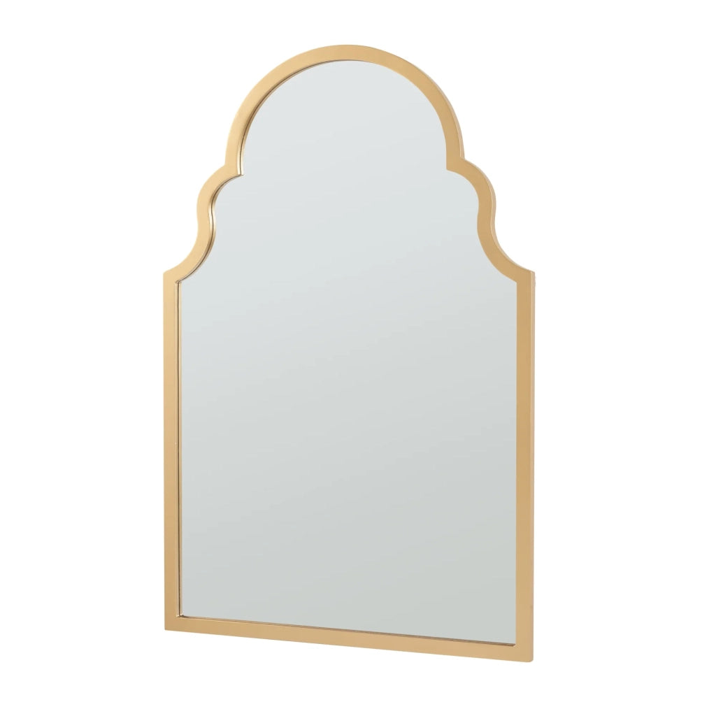 Specchio decorativo moderno da parete MDF 90 x 60 cm oro 03_0010178