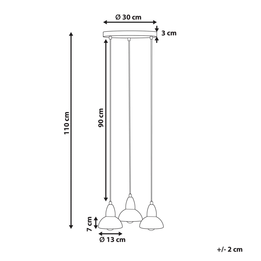 Lampada a sospensione Ottone Metallo Ferro Base Paralumi 3 Punto Luce Accessori Casa Illuminazione Soggiorno Sala da Pranzo