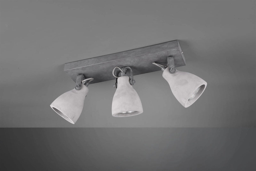 Faretto soffitto barra Concrete grigio Trio 3xGU10
