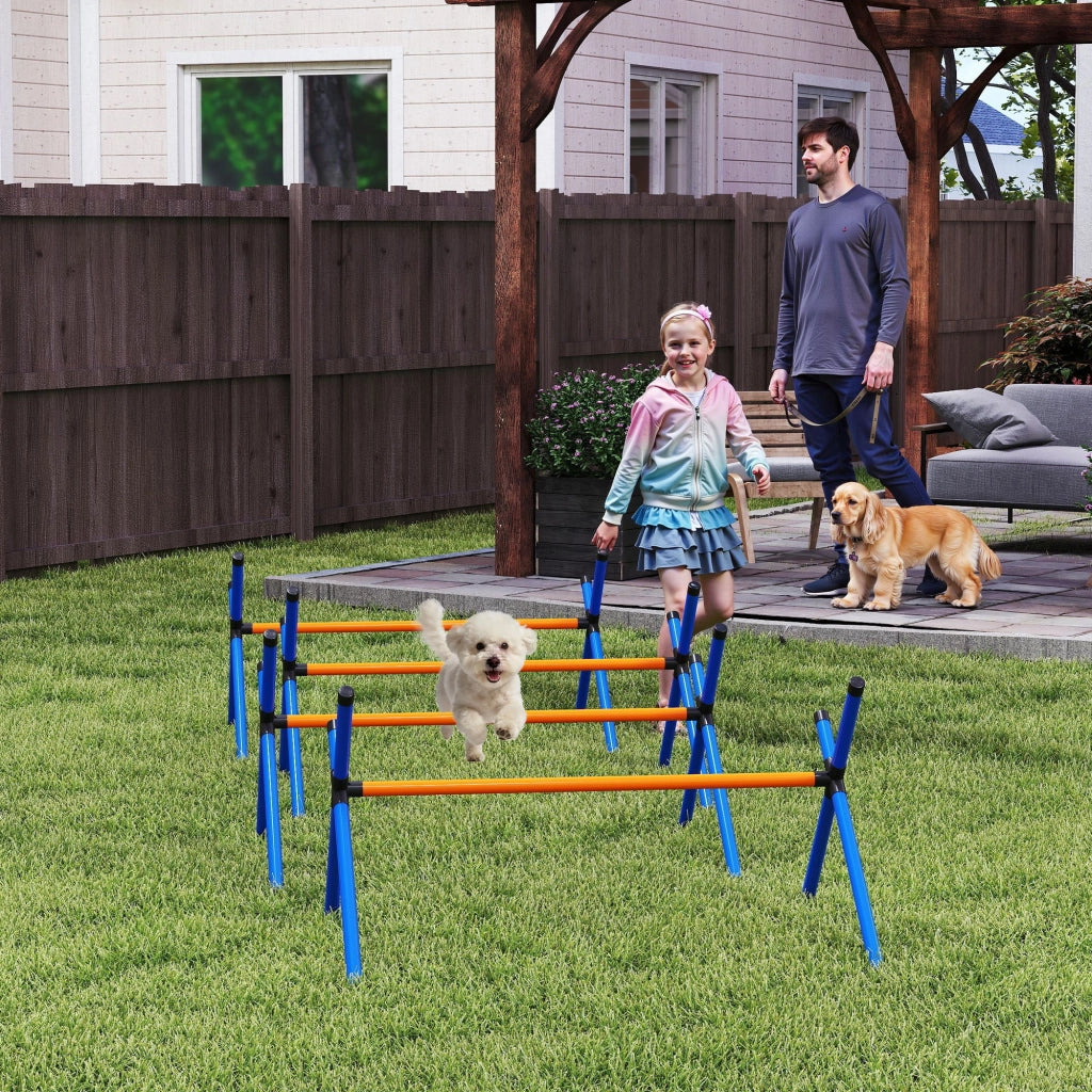 Kit Agility per Cani con Ostacoli Regolabili ¨C Xylo ¨C Portatile con Borsa Arancione