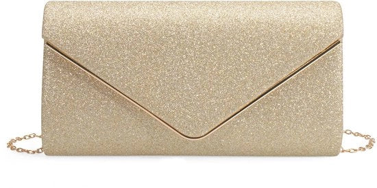 Clutches per donne, borse da sera con pailletti lucidi, borse da sposa eleganti che scintillano con cinturino rimovibile, borse da braccio per gala, festa, cocktail, oro