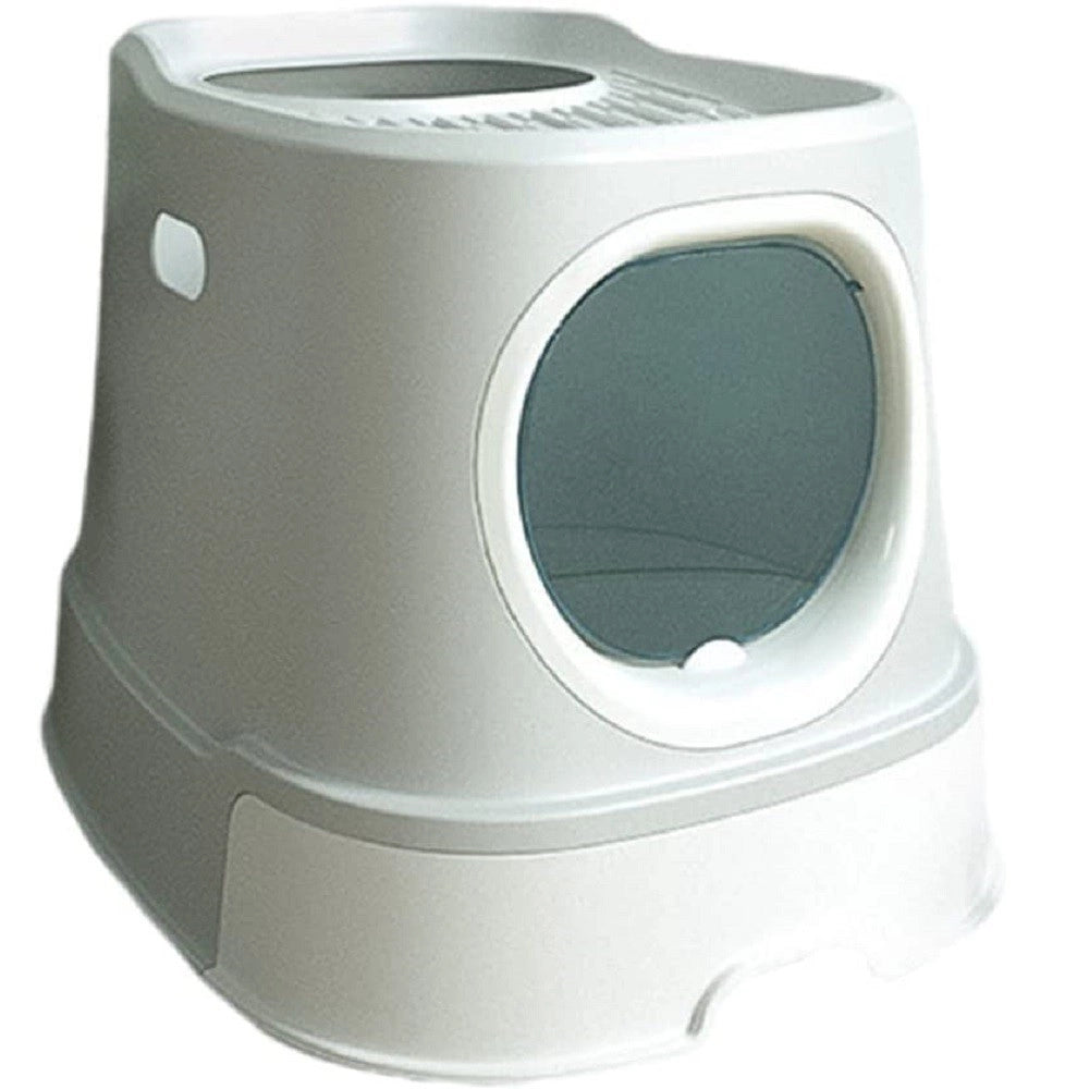 Trade Shop - Lettiera Per Gatti Toilette Estraibile Cassetto Paletta Antispruzzo Sportello -