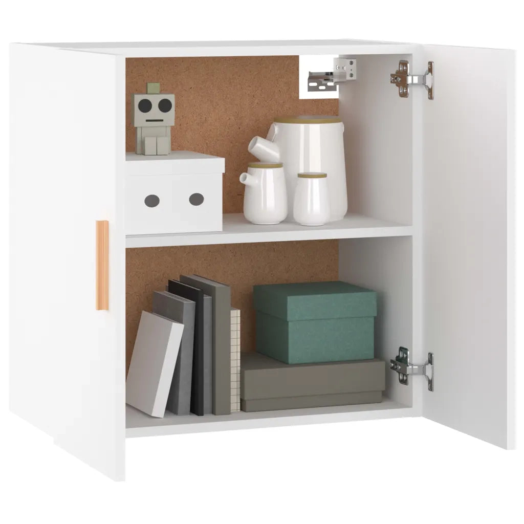 Armadietto a Muro Bianco 60x30x60 cm in Legno Multistrato 812888