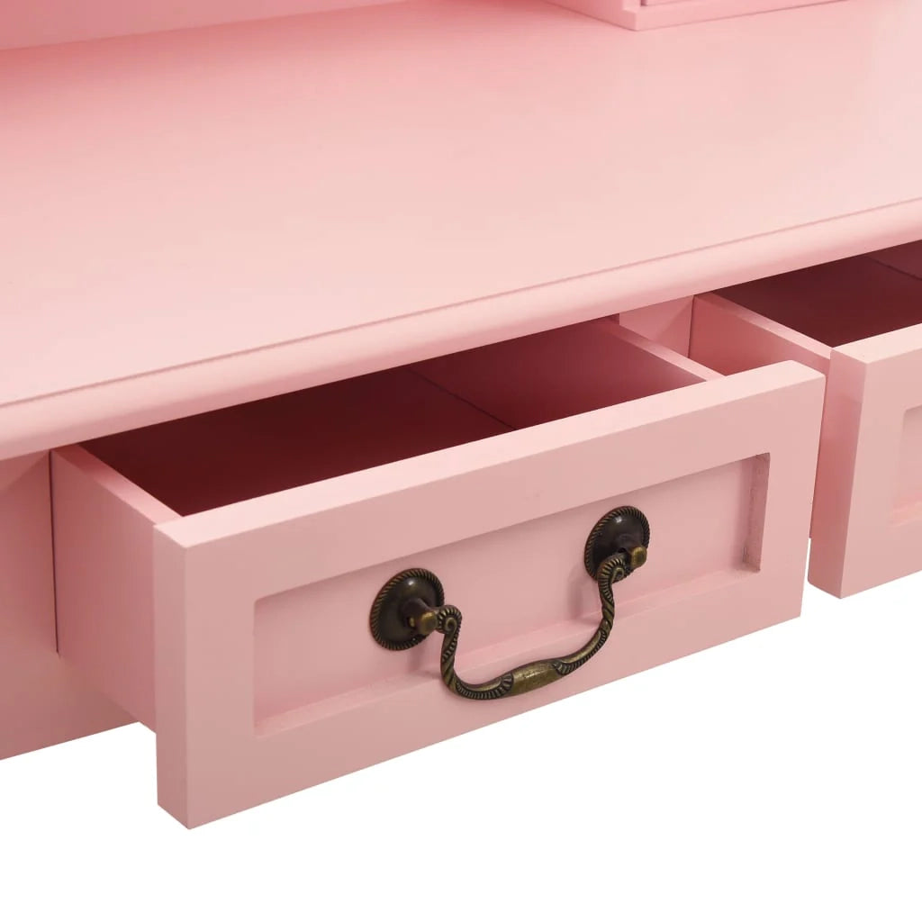 Set toeletta con sgabello 80 x 69 x 141 cm rosa 02_0006325