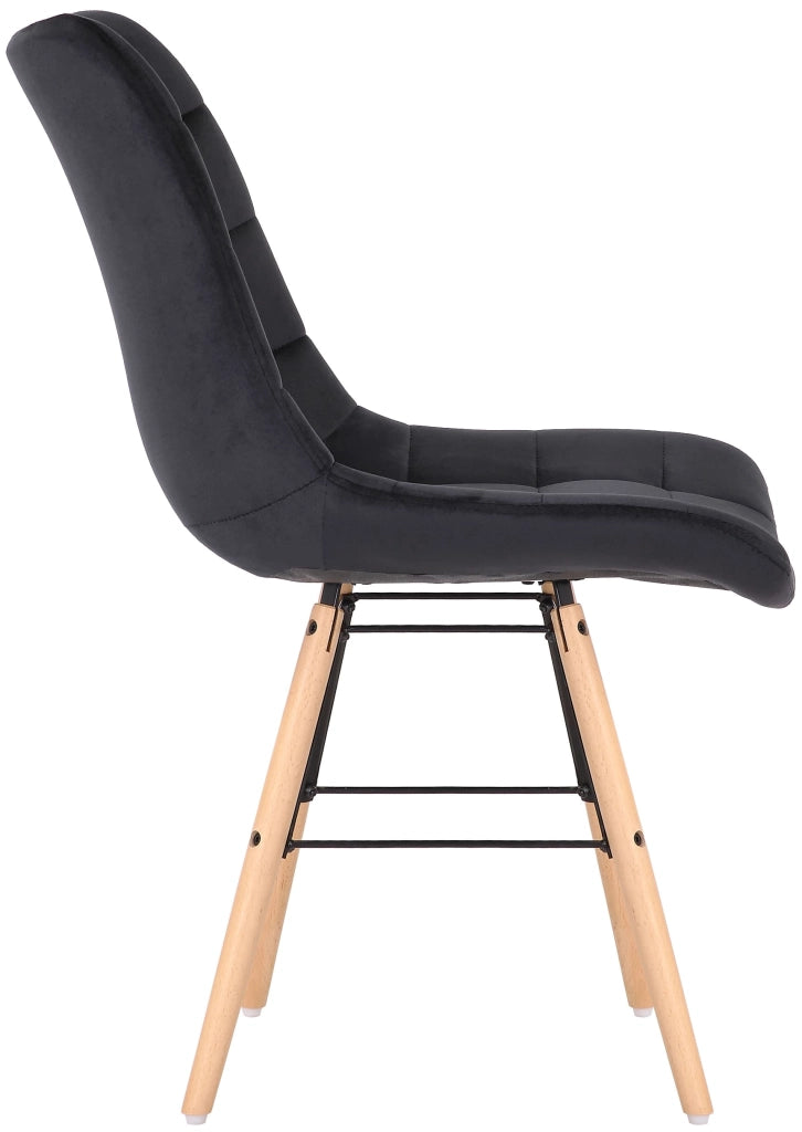 Sedia Leni Velvet nero