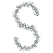 Ghirlanda di Palline di Natale Bianco e Argento 186 cm CFW3890930