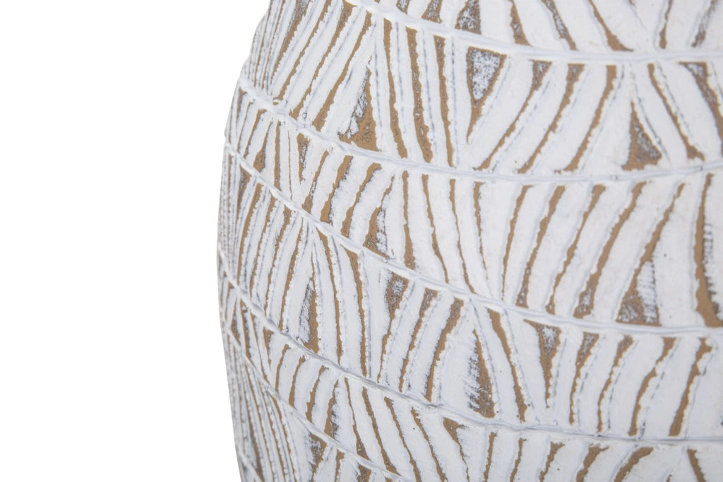 Vaso Nairobi 30,5x46,5x11,5 cm in Poliresina Bianco
